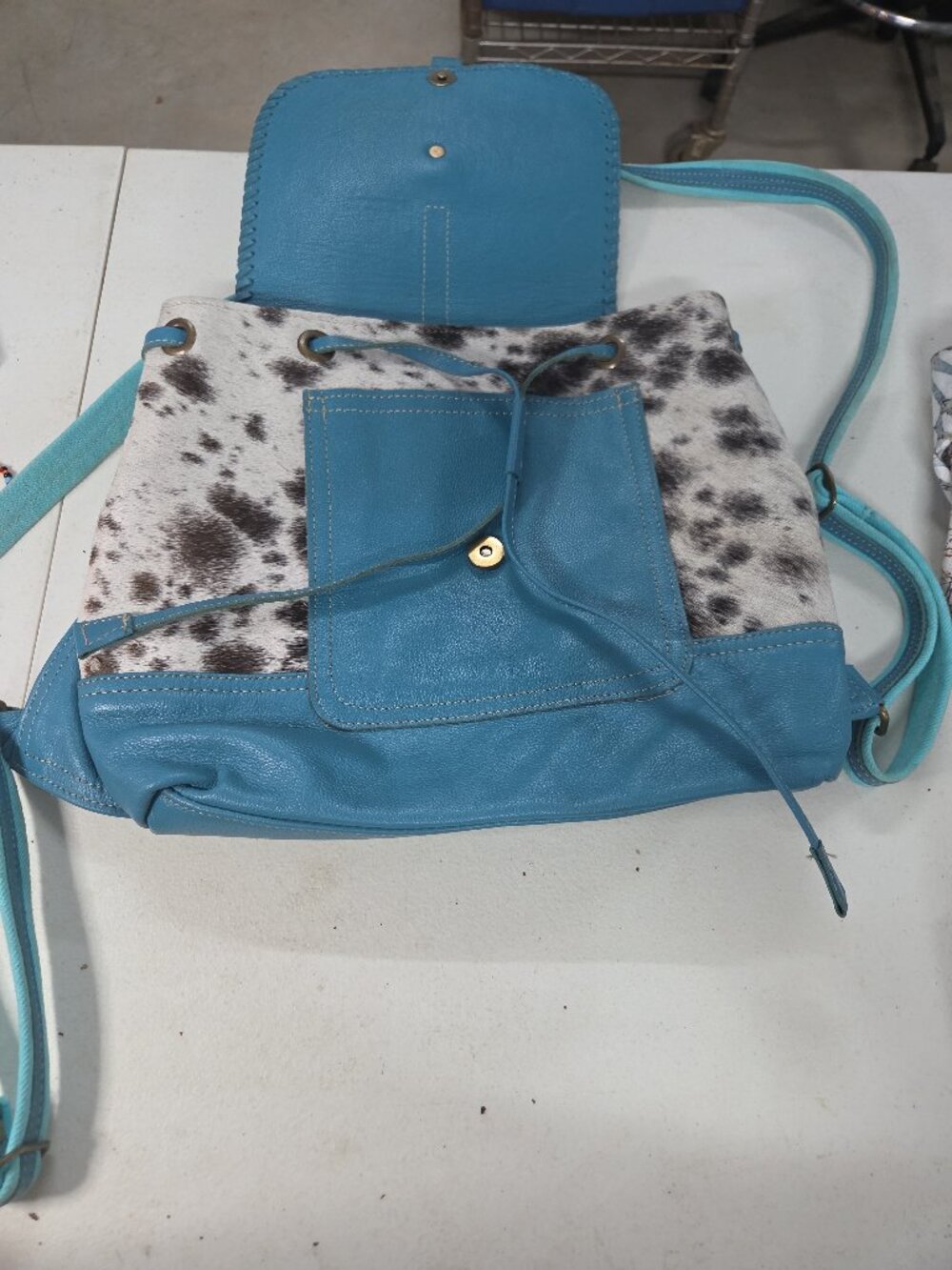 MYRA BACKPACK BLUE AND PATTERN